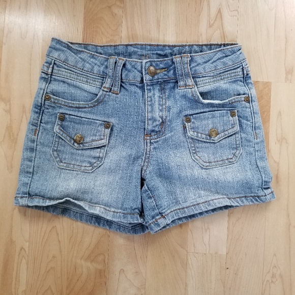Kids Light Blue Jean Shorts - Picture 1 of 4